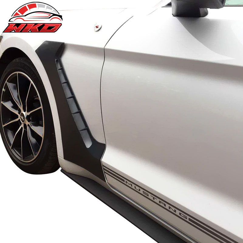 Fits 15-21 Ford Mustang GT350 Style Front Side Fender Scoops Trim Unpainted PP