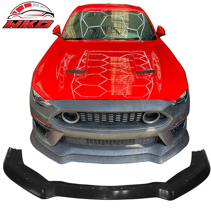 Fits 15-17 Ford Mustang Mach 1 Style Front Bumper Conversion W/ Chin Lip Grilles