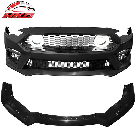 Wholesale 18-23 Mustang Mach 1 Front Bumper Conversion LED Grille Handling Package Lip