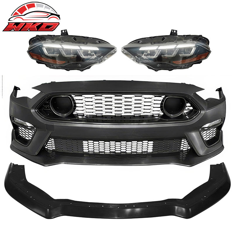 Wholesale 18-23 Ford Mustang Mach 1 Front Bumper Conversion 2024 LED Headlight W/ Lip