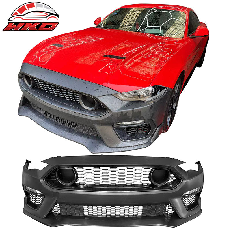 Fits 18-23 Ford Mustang Mach 1 Front Bumper Conversion 2024 LED Headlight W/ Lip