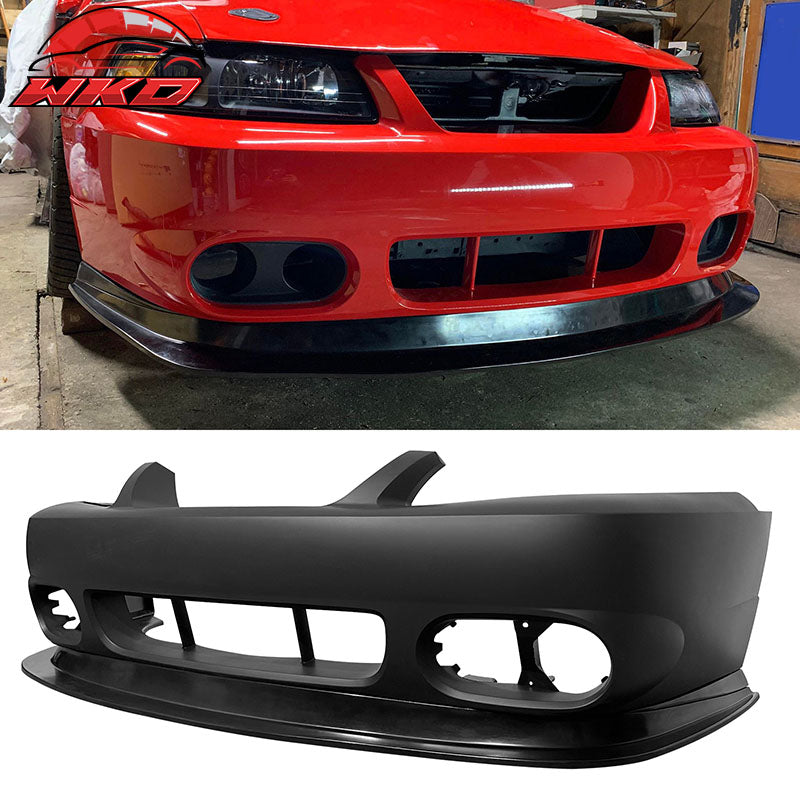 Fits 99-04 Ford Mustang MDA Cobra Style Front Bumper Cover Conversion W/ Lip PU