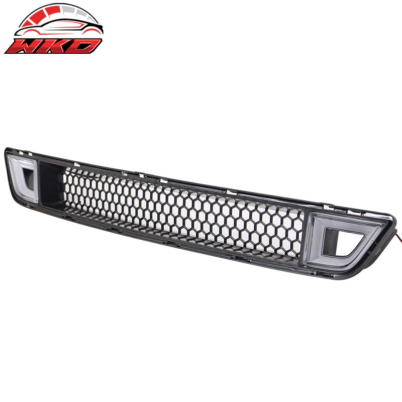 DRL LED Wholesale 15-17 Mustang IKON Style Front Lower Grill Mesh Grille With Light
