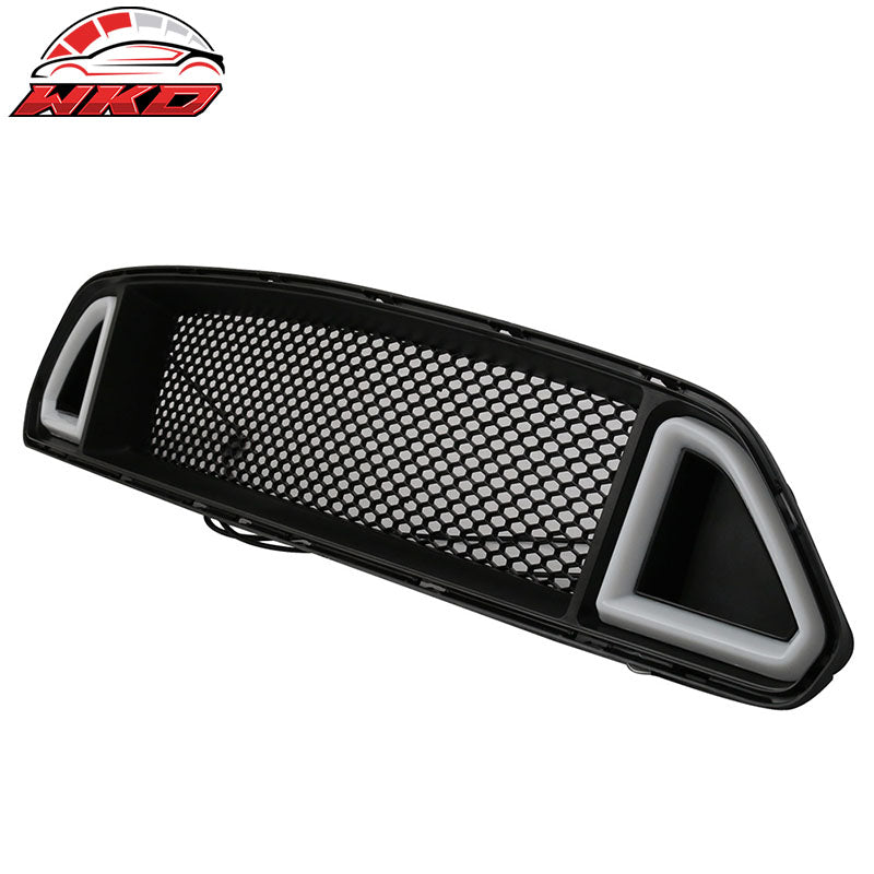 DRL Green LED Wholesale 15-17 Ford Mustang Front Hood Bumper Mesh Grill Grille