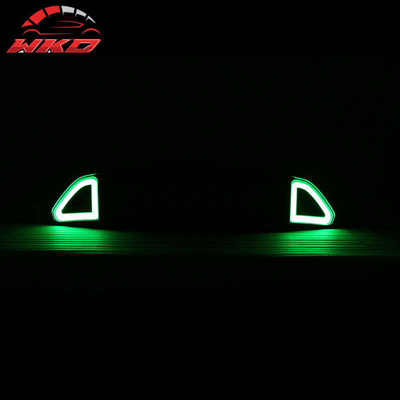 DRL Green LED Fits 15-17 Ford Mustang Front Hood Bumper Mesh Grill Grille