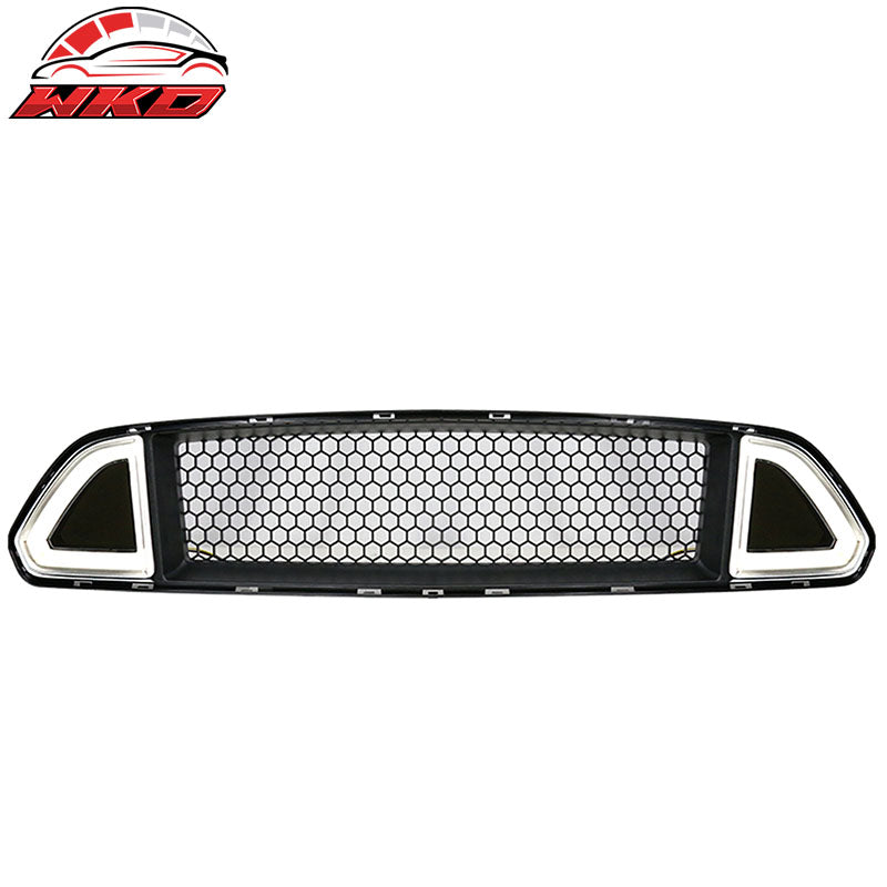 Wholesale 15-17 Ford Mustang IKON Style Front Upper Grille W/White DRL Yellow Signal