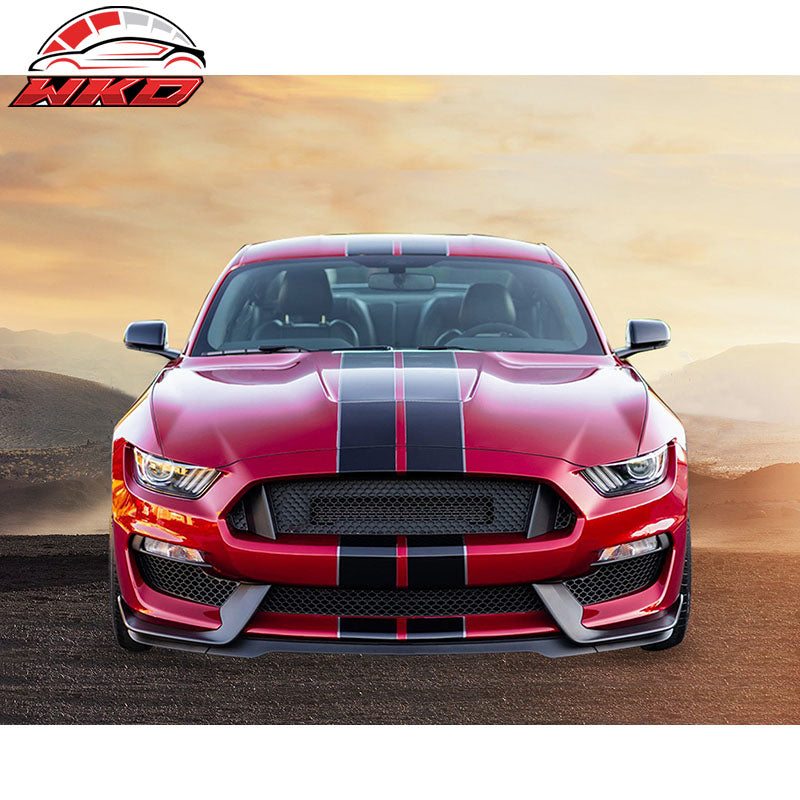 Fits 15-17 Ford Mustang GT-350 Style Aluminum Front Hood Scoop Unpainted Black