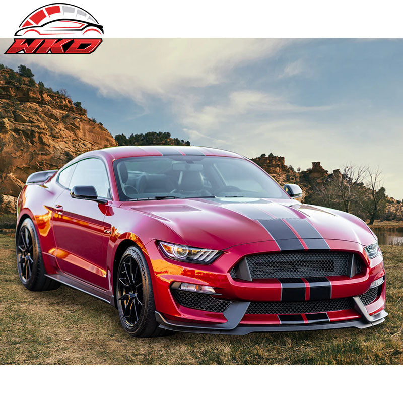 Fits 15-17 Ford Mustang GT-350 Style Aluminum Front Hood Scoop Unpainted Black