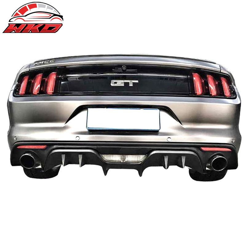 Fits 15-17 Mustang Premium Rear Bumper Conversion & R Spec 3 Pc Rear Diffuser