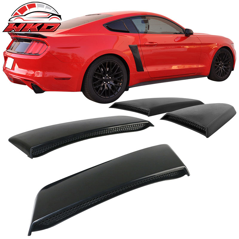 Fits 15-23 Ford Mustang GT Style Rear Fender Scoop& Side Window Louver