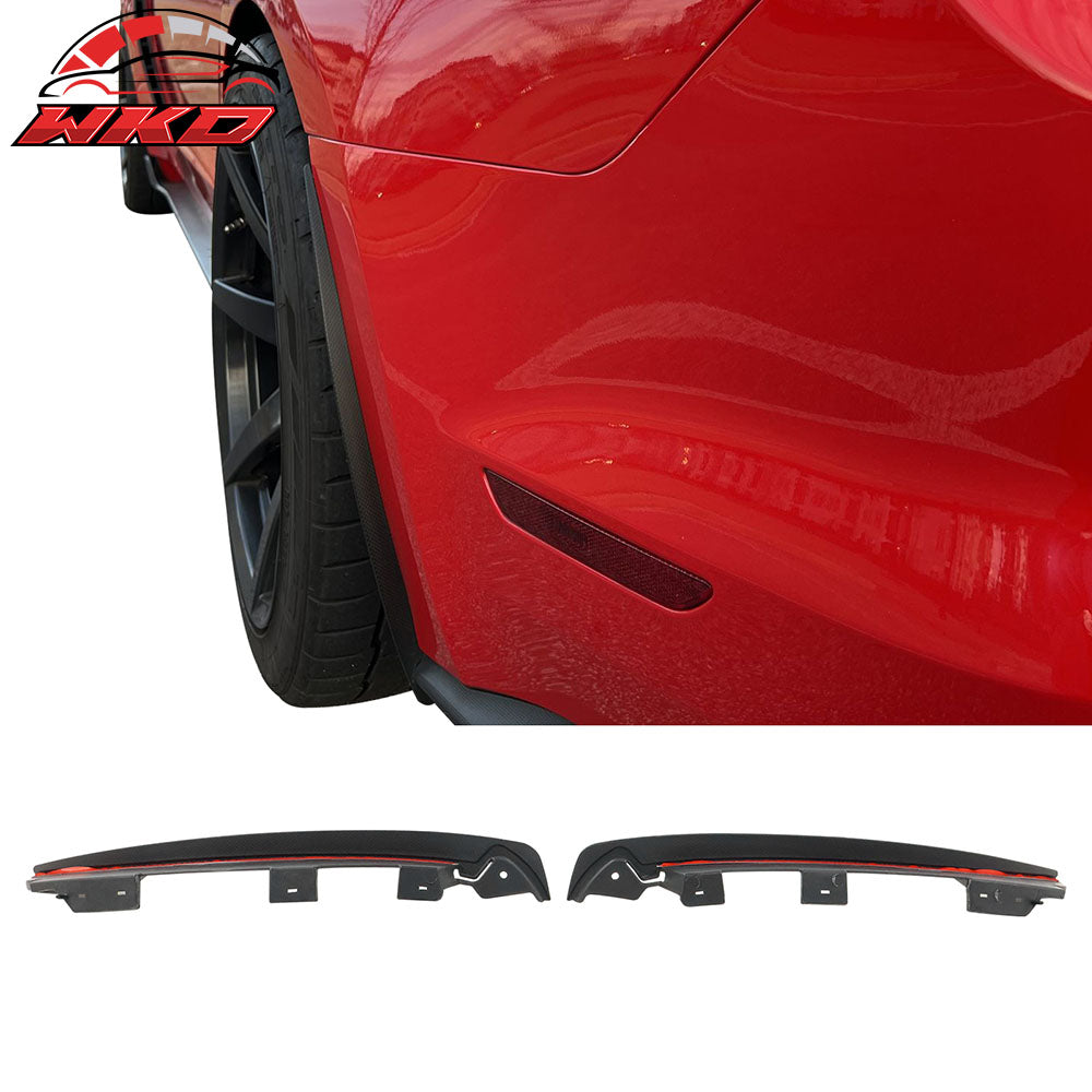 Fits 15-23 Ford Mustang 2-Door GT Style 2PCS Rear Mud Flaps Splash Guards Black