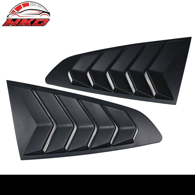 Fits 15-23 Ford Mustang IKON Style Rear Side Window Louver - Unpainted