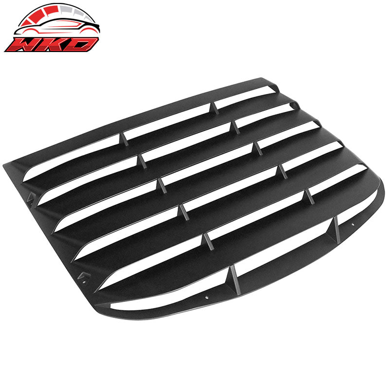 Fits 15-23 Ford Mustang GT Style Rear Side Window Louver - Matte Black