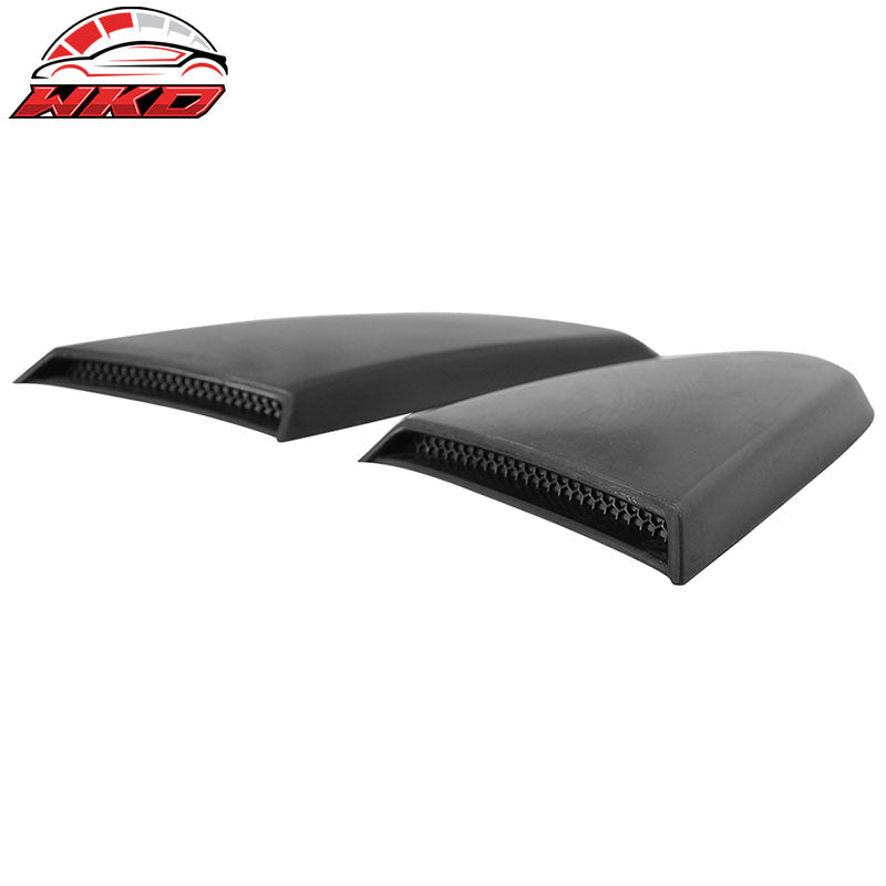 Fits 15-23 Ford Mustang GT Style Rear Side Window Louver - Matte Black