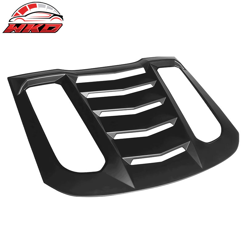 Fits 15-23 Ford Mustang IKON V2 Style Rear + Side Window Louvers Unpainted ABS