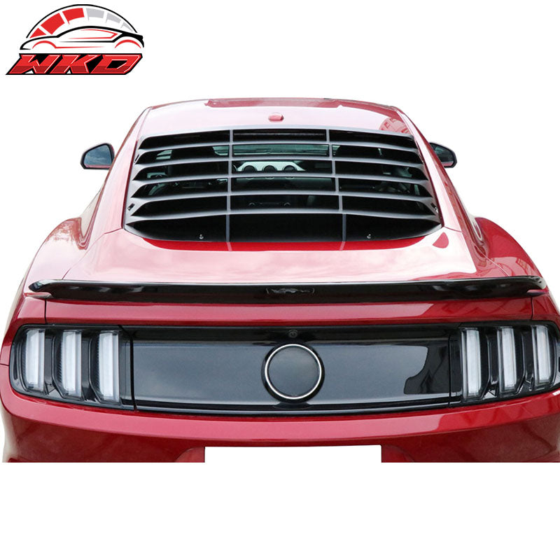Fits 15-23 Ford Mustang CV Style Rear Window Louver with Side Quarter Scoop Vent