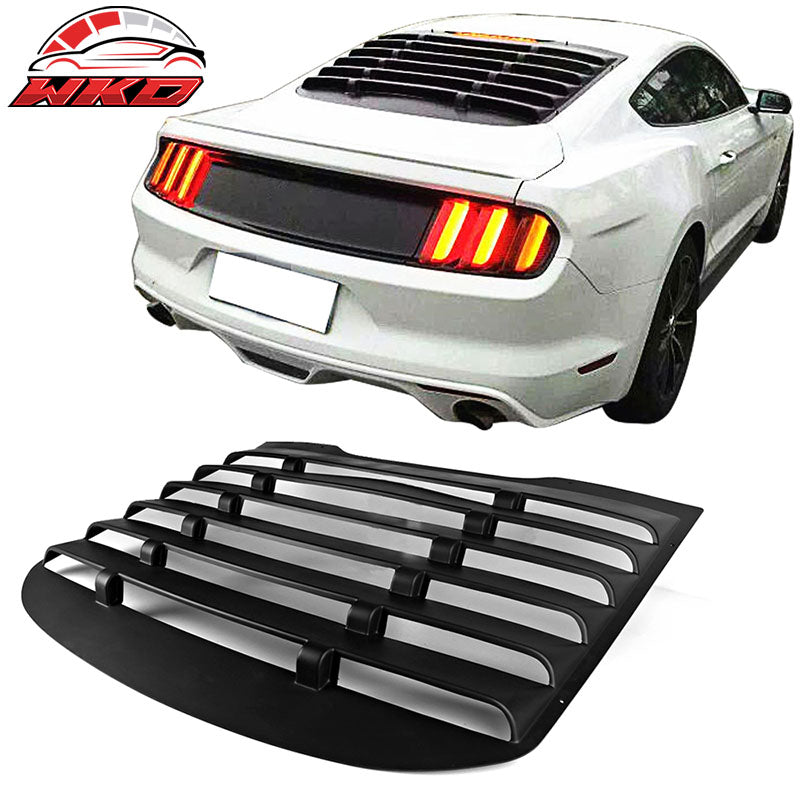 Fits 15-23 Ford Mustang V Style Rear Window Louver with Side Quarter Scoop Vent