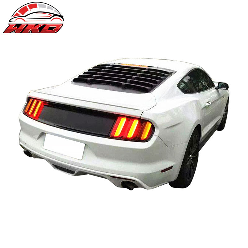Fits 15-23 Ford Mustang V Style Rear Window Louver with Side Quarter Scoop Vent