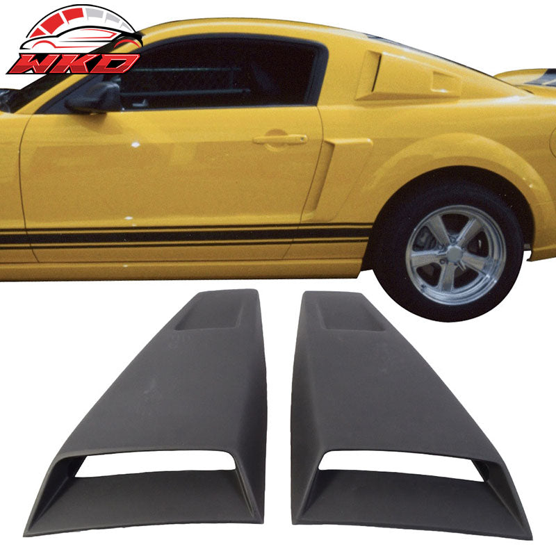 Fits 05-14 Ford Mustang Rear Window Louvers ABS & Side Vent Scoops PU