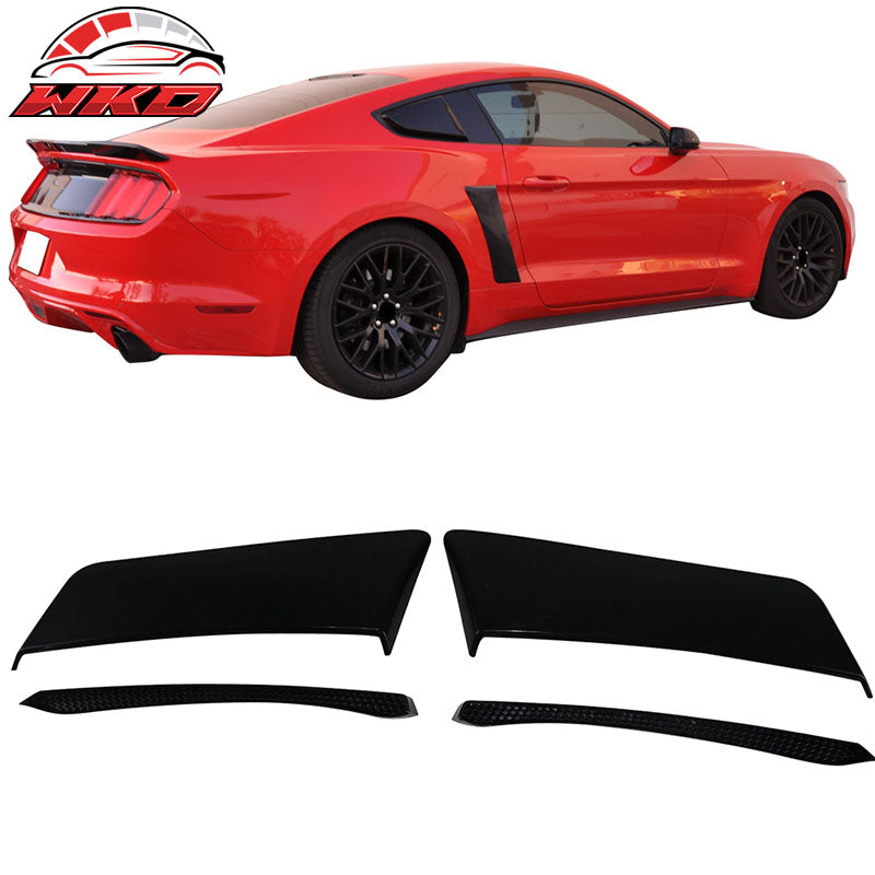 Fits 15-17 Ford Mustang CV Style Side Window Louver & Rear Fender Scoop