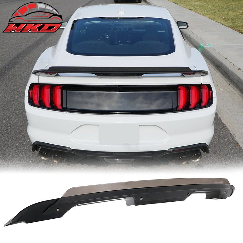 Fits 15-23 Mustang Coupe 2DR GT500 Matte Black Trunk Spoiler Wing W/ Gurney Flap