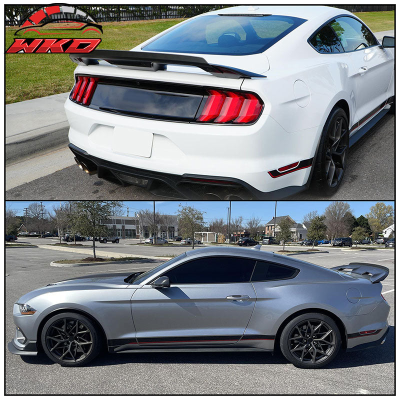 Fits 15-23 Mustang Coupe 2DR GT500 Matte Black Trunk Spoiler Wing W/ Gurney Flap