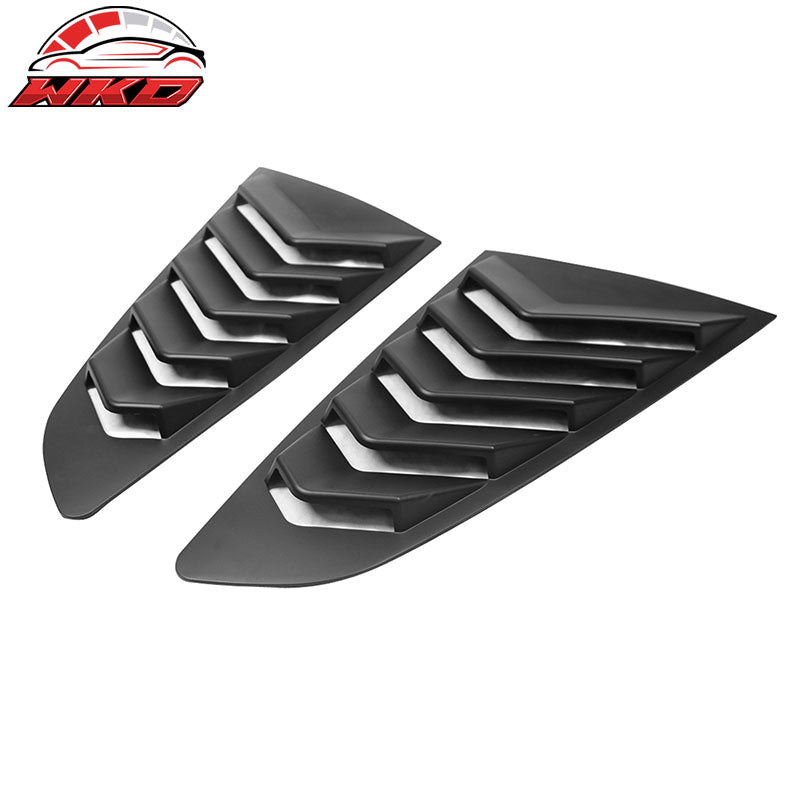 Fits 15-23 Ford Mustang IKON Side Quarter Window Louver Cover Vent 2PC Unpainted