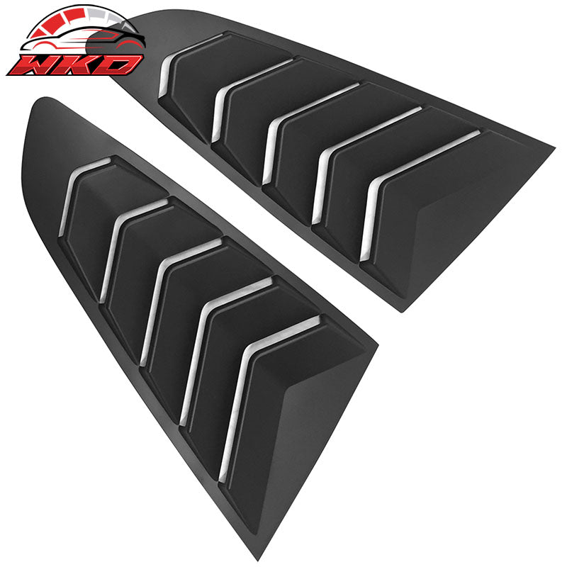Fits 15-23 Ford Mustang IKON Side Quarter Window Louver Cover Vent 2PC Unpainted