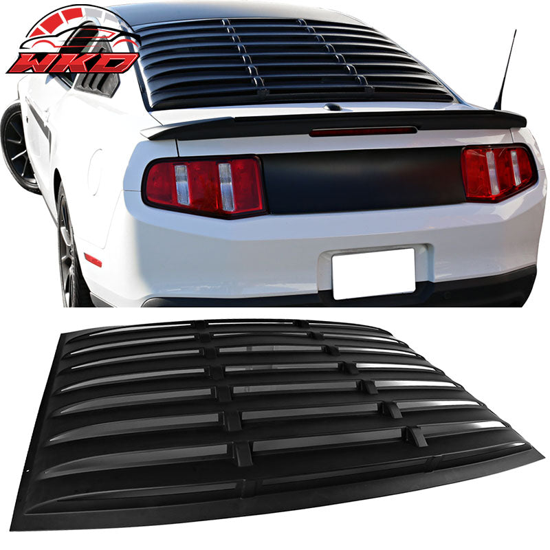 Fits 05-14 Ford Mustang GT V6 V8 Window Louver Rear Cover Matte Black ABS