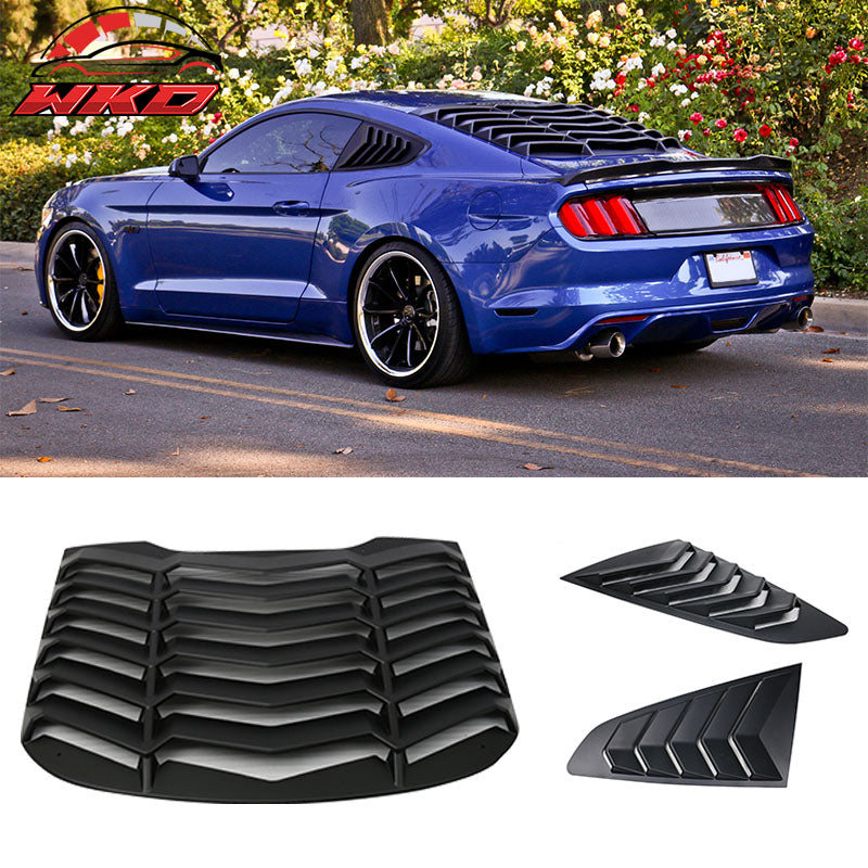 Wholesale 15-23 Ford Mustang Coupe IKON Style 2PCS Side Scoop + Rear Window Louvers - Wikond Auto