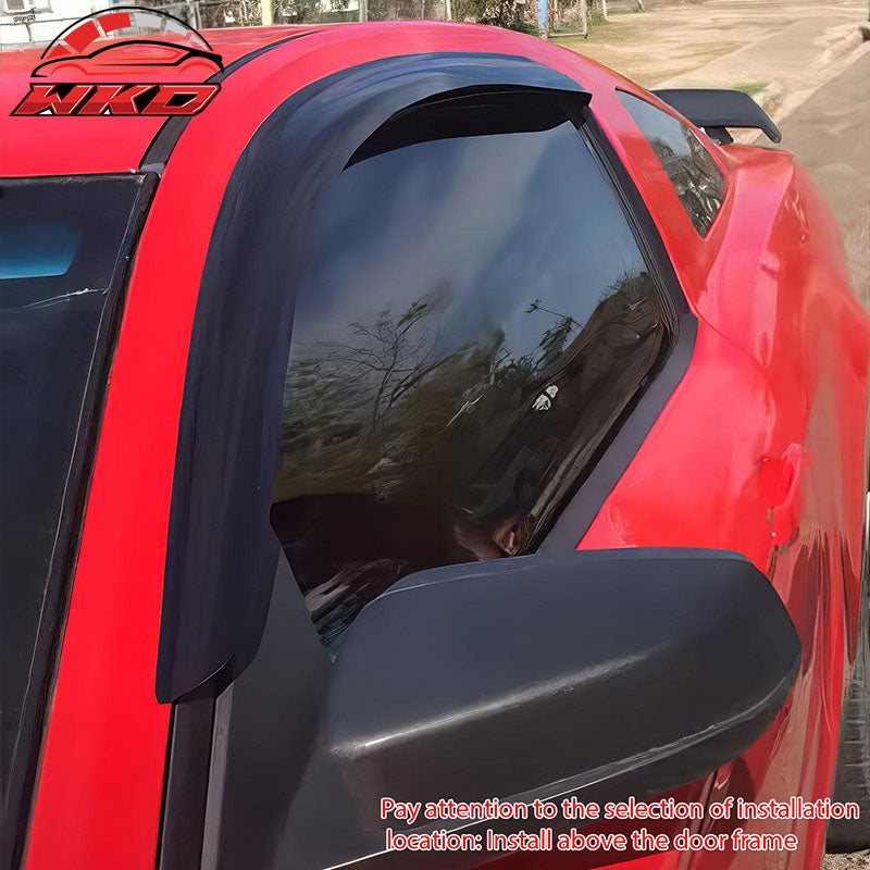 Fits 10-14 Ford Mustang Coupe Acrylic Window Visors Sun Guard Rain Deflector