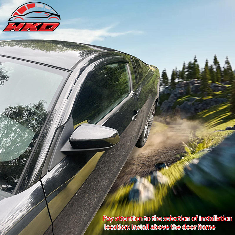 Fits 10-14 Ford Mustang Coupe Acrylic Window Visors Sun Guard Rain Deflector