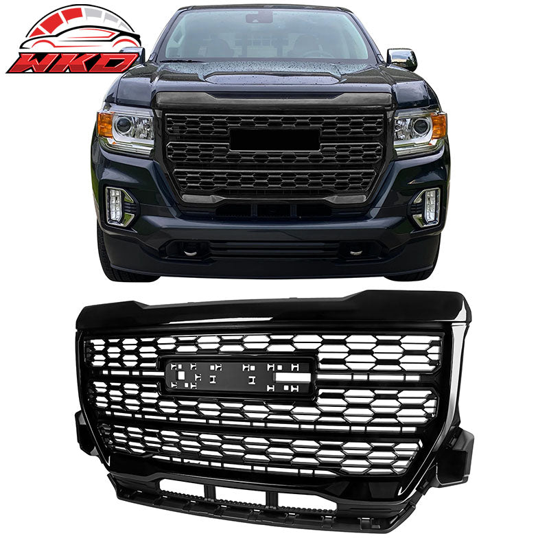 Wholesale 21-22 GMC Canyon Denali Style Gloss Black Front Bumper Mesh Hood Grille