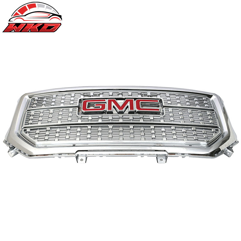 Wholesale 16-17 Sierra Denali Style Chrome Grille & Genuine GMC Emblem Badge 23122159