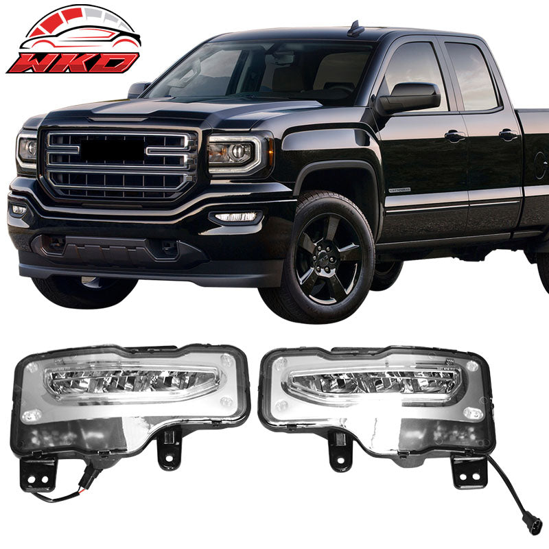 Fits 16-19 GMC Sierra 1500 & Chevrolet Silverado 1500 OE Style 2PCS Fog Lights