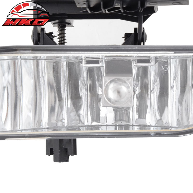 Fits 99-06 Sierra Yukon XL Front Bumper Clear Lens FogLight Driving Lamp +Bulbs