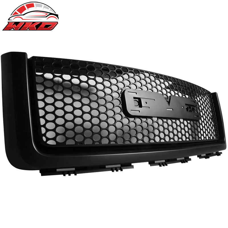 Fits 07-13 GMC Sierra 1500 2500 Light Duty Front Bumper Upper Round Hole Grille