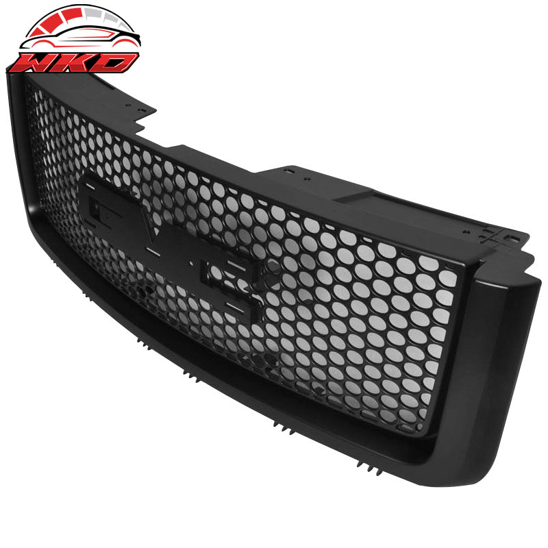Fits 07-13 GMC Sierra 1500 2500 Light Duty Front Bumper Upper Round Hole Grille