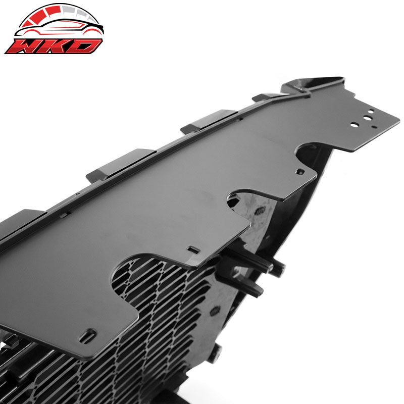 Fits 21-23 GMC Yukon/Yukon XL Denali Style Gloss Black Front Grille + Hood Guard