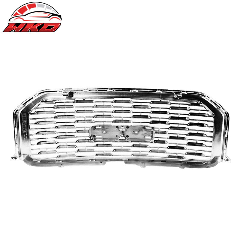 Fits 15-20 GMC Yukon Denali Style Front Upper Grille Replacement Chrome ABS