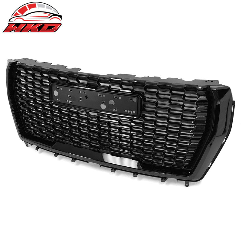 Fits 21-23 GMC Yukon/Yukon XL Denli Style Front Upper Bumper Grille Gloss Black
