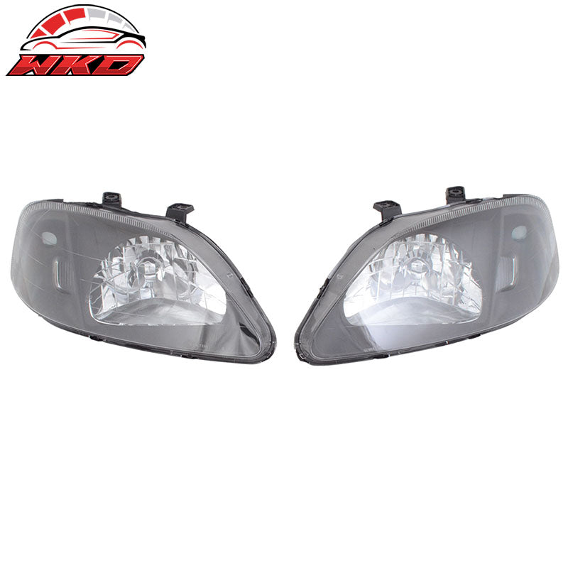 25W H4 Dual Beam LED kit w/ Fits 99-00 Civic JDM Black Housing Headlight