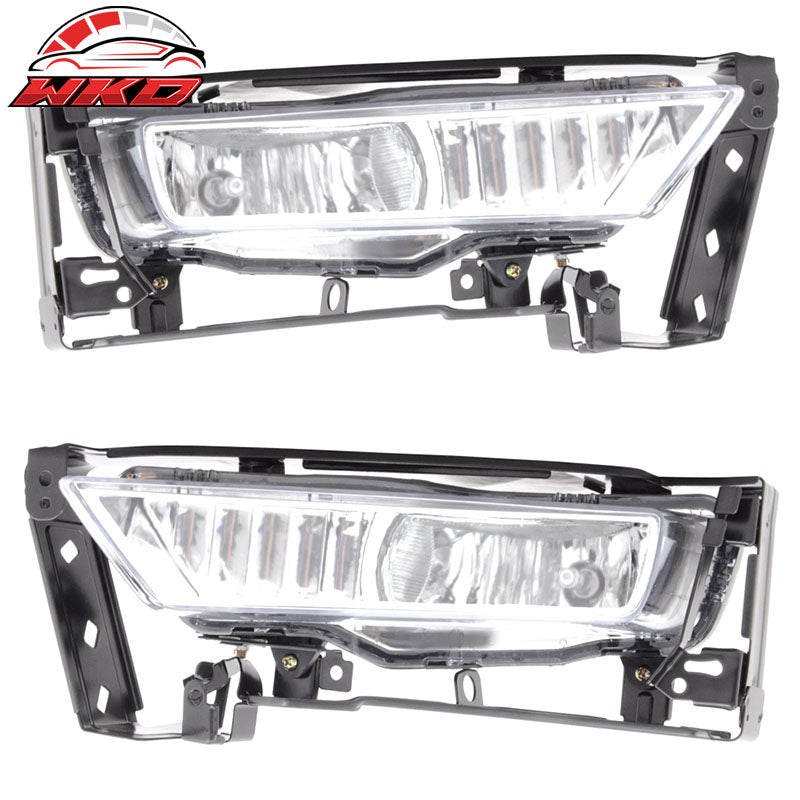 Fits 13-15 Accord 4Dr Sedan Clear Lens Bumper Driving Fog Lights Lamps Bulbs