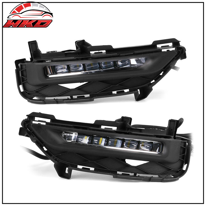Fits 16-17 Honda Accord Coupe OE Full LED Bumper Fog Lights w/ Switch & Wiring