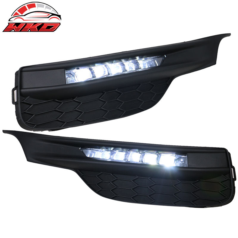 Fits 16-17 Honda Accord Sedan 4Dr Fog Lights Lamps Kit W/ Bezel Switch Wires