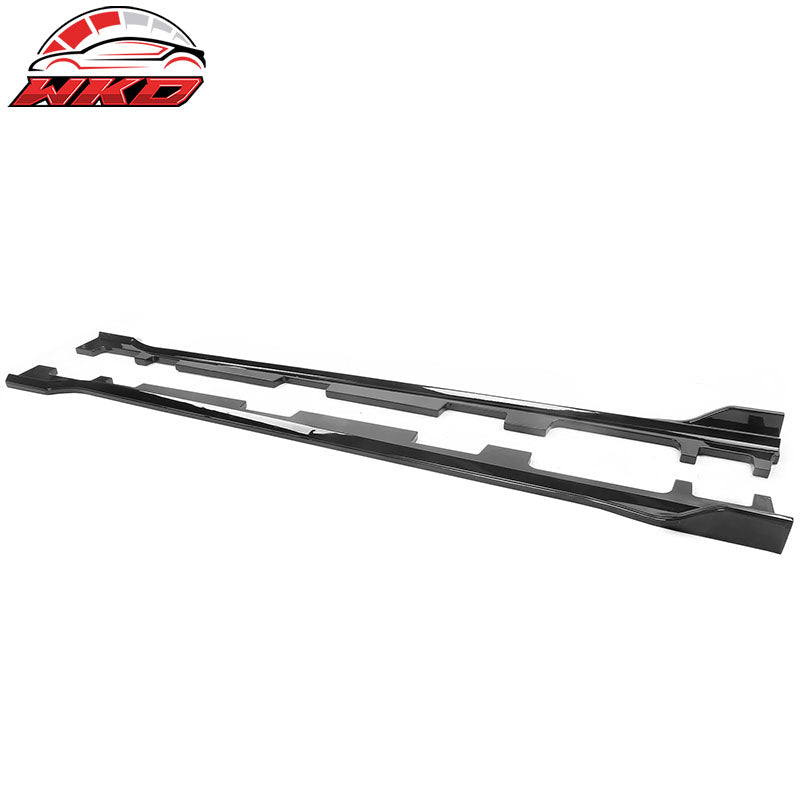 Fits 18-22 Honda Accord IKON Side Skirts Extension Diffuser Lip ABS Gloss Black