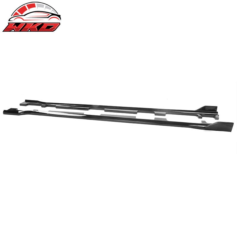 Fits 18-22 Honda Accord IKON Side Skirts Extension Diffuser Lip ABS Gloss Black