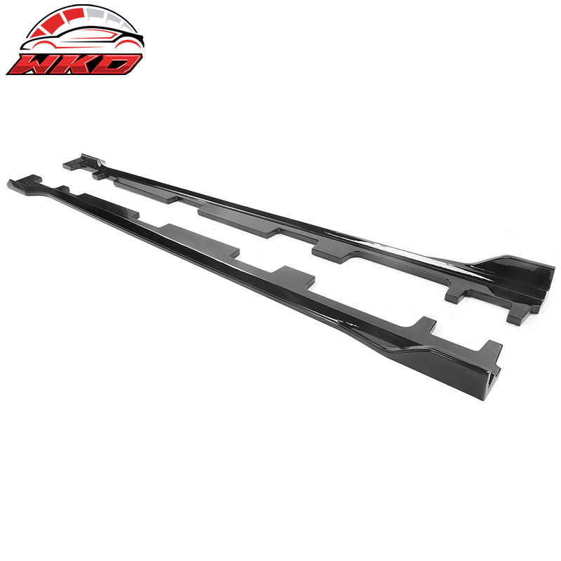 Fits 18-22 Honda Accord IKON Side Skirts Extension Diffuser Lip ABS Gloss Black
