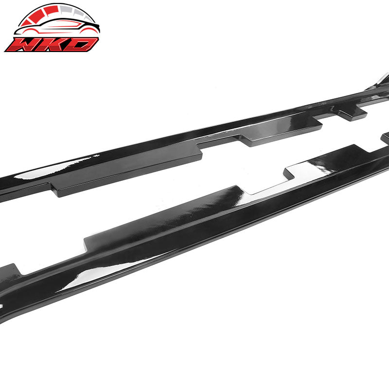 Fits 18-22 Honda Accord IKON Side Skirts Extension Diffuser Lip ABS Gloss Black