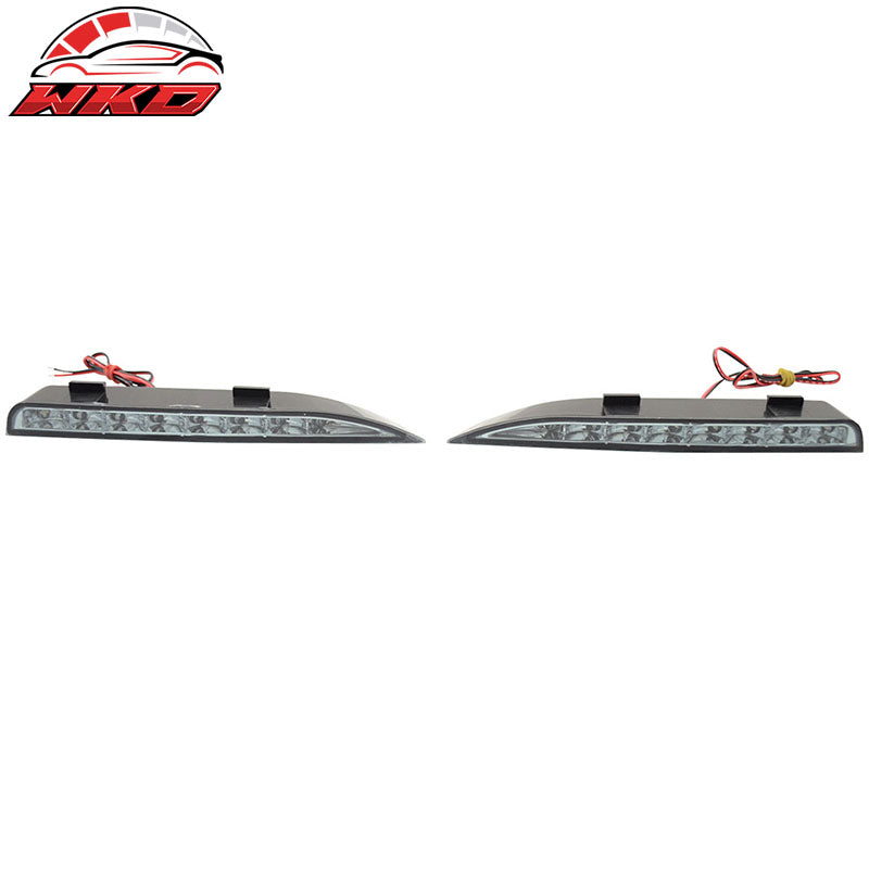 Fit 06-15 Honda Civic Sedan RR Bumper 2PC DRL Daytime Running Lights W/White LED